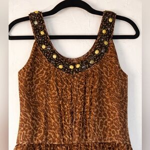 Vintage Chetta B Silk Beaded Maxi Dress